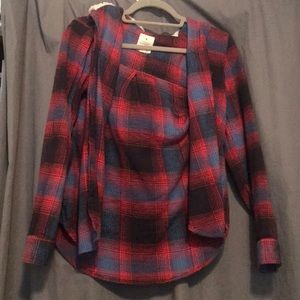 American Eagle flannel with hoodie